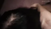 Awkward blowjob from a teenage girl in an evening dress