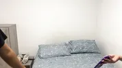 I get locked in the hotel room with the manager. We couldn't resist the urge to fuck so he ended up penetrating her.