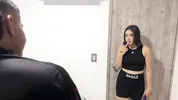 I get locked in the hotel room with the manager. We couldn't resist the urge to fuck so he ended up penetrating her.