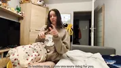 My stepbro got sick so i cured him with my wet pussy and godly mouth - Polish Dialogues