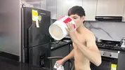 Horny friend put his rich cock inside the chips for his sexy Latina friend. ENDS IN REAL HOMEMADE SEX