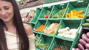 The teacher saw his student choosing a cucumber and was very surprised when he saw lubricant between her legs and offered his help