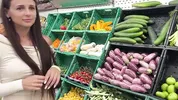 The teacher saw his student choosing a cucumber and was very surprised when he saw lubricant between her legs and offered his help