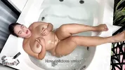 Horny BBW gets fucked by her bro-in-law when he catches her naked touching herself in the jacuzzi - Savannah Watson