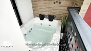 Horny BBW gets fucked by her bro-in-law when he catches her naked touching herself in the jacuzzi - Savannah Watson