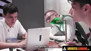 ACCIDENTAL GANGBANG - Wild Girl Gets Gangbanged In A Library By Her Classmates Who Join The Fun