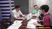 ACCIDENTAL GANGBANG - Wild Girl Gets Gangbanged In A Library By Her Classmates Who Join The Fun