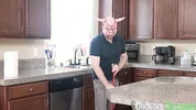 CuckoldSessions - Piggy Cuck Needs To Finish Chores While Blonde Mistress Gets Spitroasted