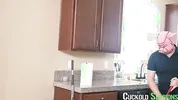CuckoldSessions - Piggy Cuck Needs To Finish Chores While Blonde Mistress Gets Spitroasted