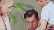 ANGELS.LOVE Amazing models Bonnie Dolce and Kama Oxi getting fucked by a lucky nerd