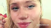Blonde lassie does everything what a horny dude wants