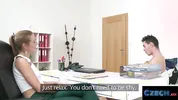 CZECH XXX - Nervous Czech Stud Blushes During Casting Couch Sex