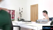 CZECH XXX - Nervous Czech Stud Blushes During Casting Couch Sex